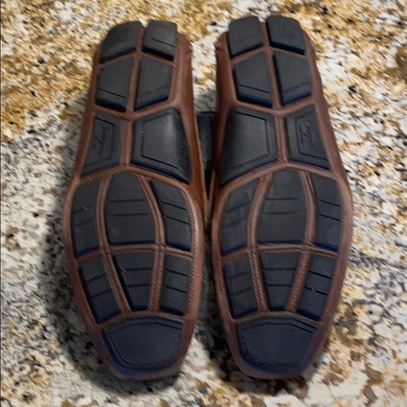 Ferragamo drivers size 14 D, milk chocolate brown